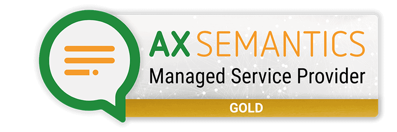 AX Semantics Managed Service Provider Gold AX Semantics Managed Service Provider Gold