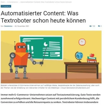 Automatisierter Content: Was Textroboter schon heute können
